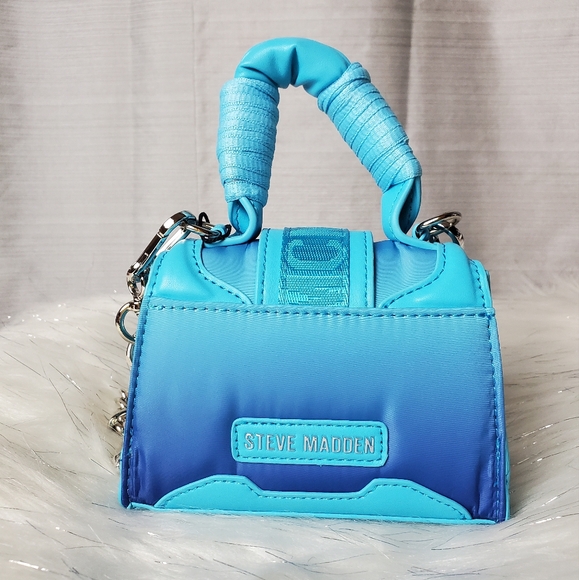 STEVE MADDEN mini turquoise bdoraa flap top handle crossbosy bag - Picture 5 of 8
